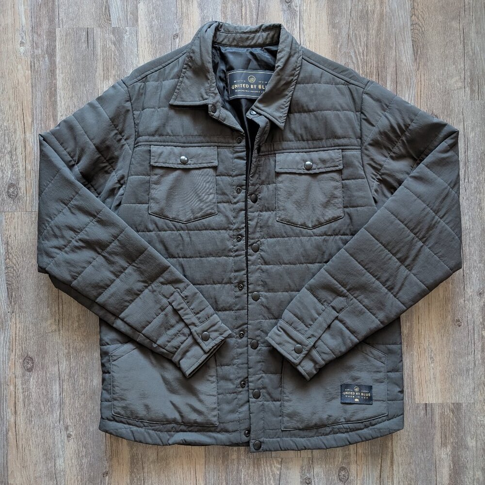 United By Blue Men's M Bison Snap Jacket, Gray